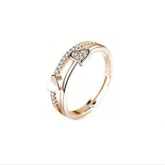 2022 Korean Fashion Women's Diamond Flash Open Ring - Stylish Hollow Design