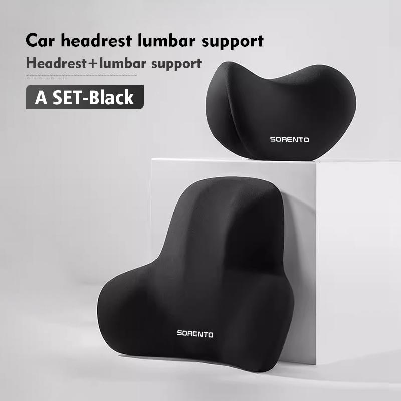 BBED7 Car Neck Protection Pillow Headrest Lumbar Mat Auto Accessories For KIA Sorento R 2011 2013 2014 2016 2017 2018 Stinger