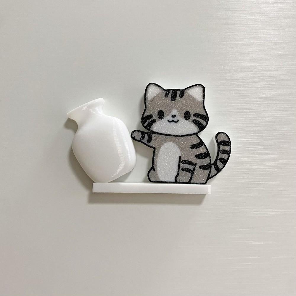 Magnetic Cat Hair Storage Memorial Box Acrylic Cat Refrigerator Sticker  for Home Decoration