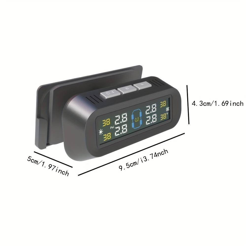 Солнечный TPMS Монитор Давления в Шинах Беспроводная Система Зарядка через USB Дисплей Вращение на 360°