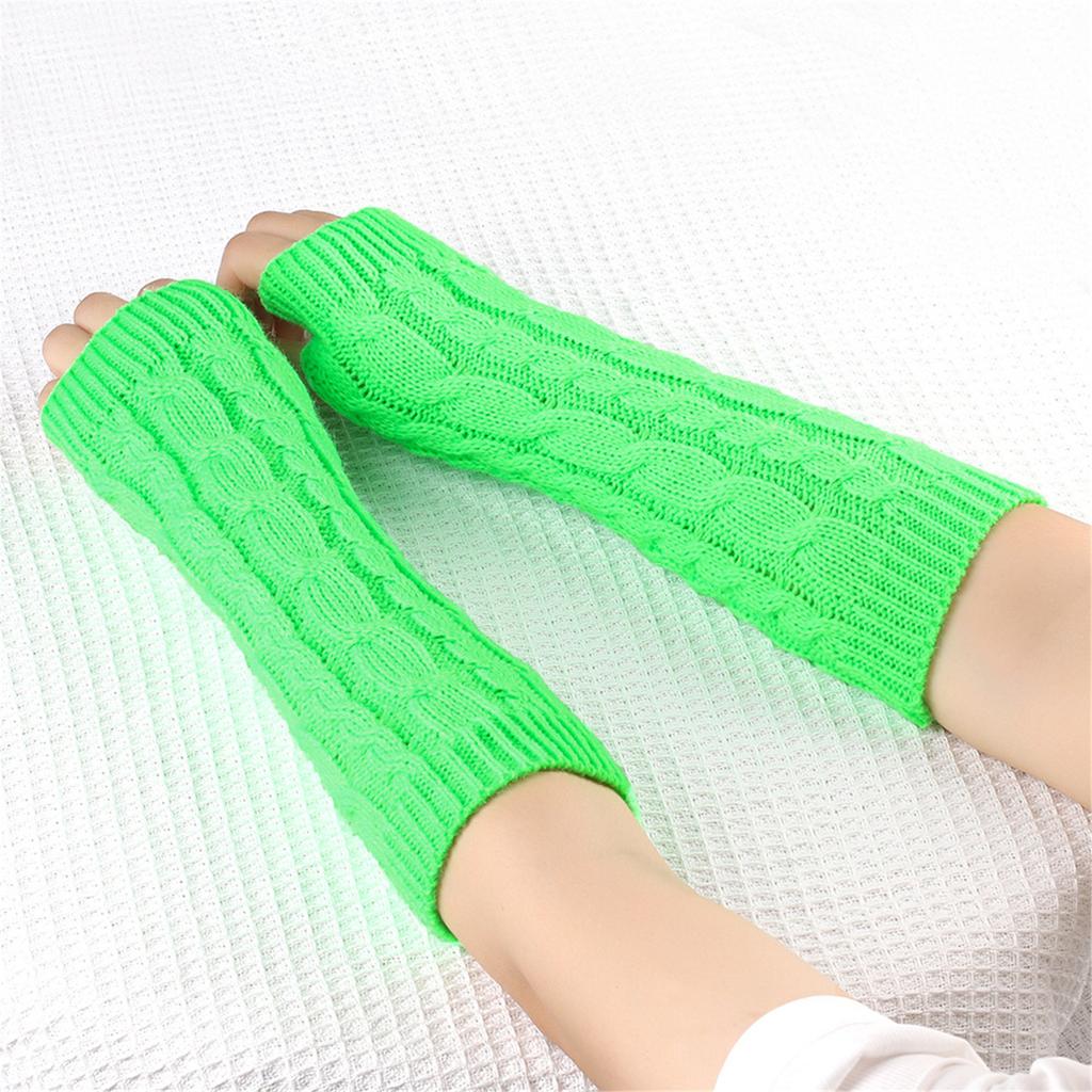 1pair Women's Wool Arm Covers Winter Comfortable Oversleeves Knitted Sleeves for Winter Comfort