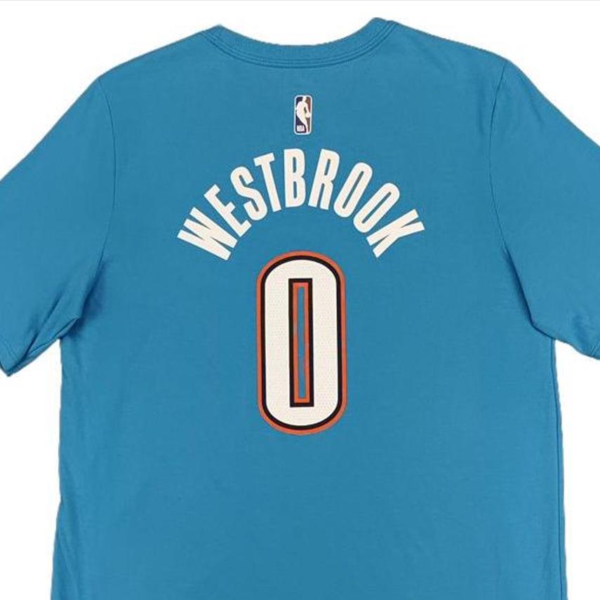 Nike Футболка Dri-Fit Oklahoma City Thunder от NBA, детские топы Russell Westbrook, синяя 9Z2B7BAWZ-THURW
