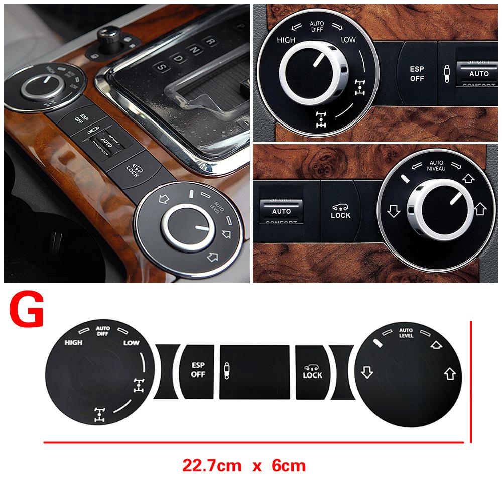 Для Volkswagen VW Touareg 2004 2009 автомобильная центральная консоль, часть переключателя, ремонтный комплект, наклейка, исправление выцветшего некрасивого анти