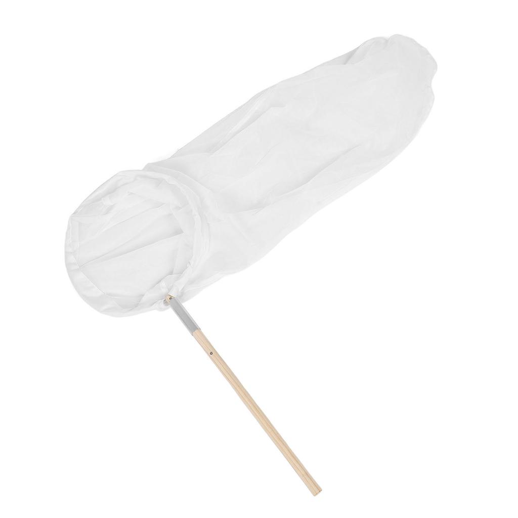 Kids Fly Catching Net with Wood Pole Handle Polyester Iron Scalewing Fly Net Nature Exploration Toy for Outdoor Playing