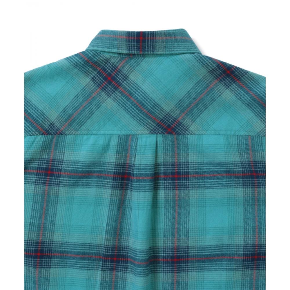 Thisisneverthat Рубашка S/S в клетку омбре зеленая