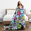 Tamagotchis Mametchi   Plush Blanket Girls Boys  Flannel Throw Blanket For Bedroom Soft Warm Customized Quality Bedspread Gift