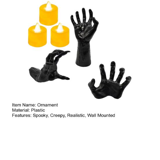 Scary Hand Wall Decor Realistic Halloween Prop Creepy Towel Hanger Spooky Desk Lamp Holder Halloween Party Supplies