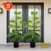 43" Artificial Palm Tree With 15 Green Leaves - Outdoor UV Resistant Artificial Plant For Various Room Types, Does Not Include Pot