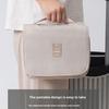 Portable Waterproof Twill Toiletry Bag with Hook and Large Capacity