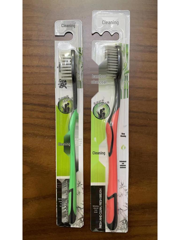 Трехсторонняя зубная щетка для взрослых с мягкой и жесткой щетиной и 3D скребком для языка