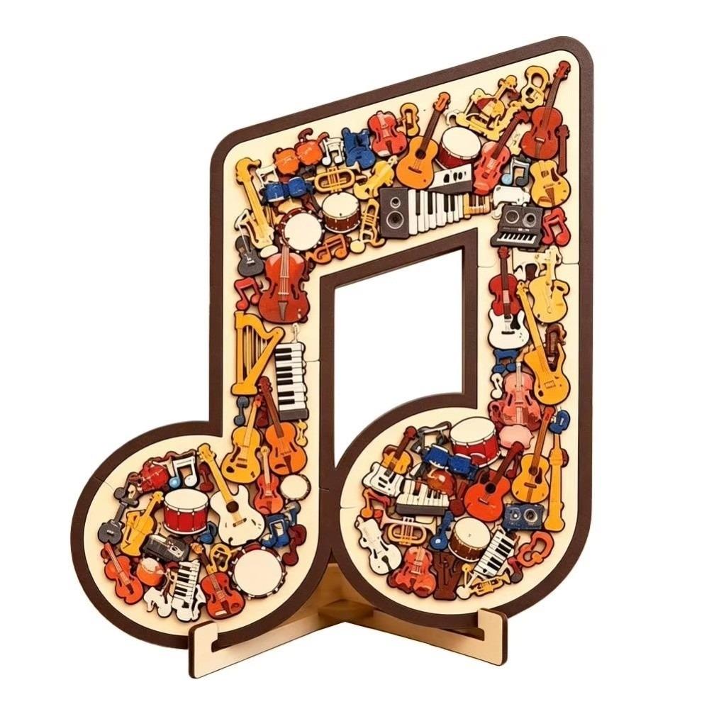 Instrument Print Musical Note Jigsaw Puzzle Irregular Musical Note Puzzle Desktop Decor