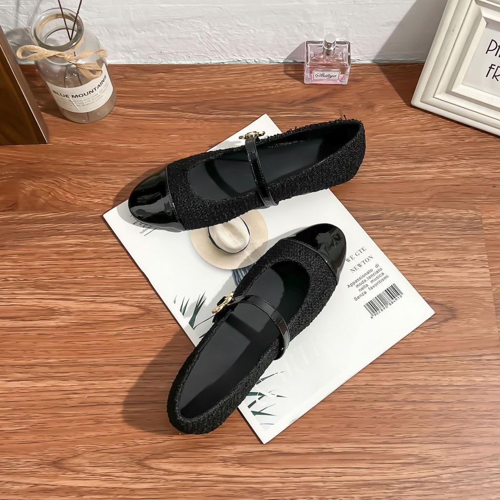 Xiaoxiangfeng Flat-soled Single Shoes for Women's High-end Wear 2025 Spring and Summer New Mary Jane One-word Soft-soled Single Shoes