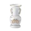 Narrow-mouthed Platinum Lotus Flower Vase [6 Inches]  Buddhist Altar Supplies, Home Memorials, Urn Use