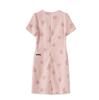 Tencel Linen A-line Dress with Butterfly Embroidery - French Style Slimming Fit for Women