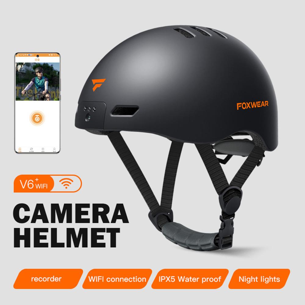 WiFi Camera Helmet Waterproof Motorcycle Smart Helmet with Camera Front Rear LED Light