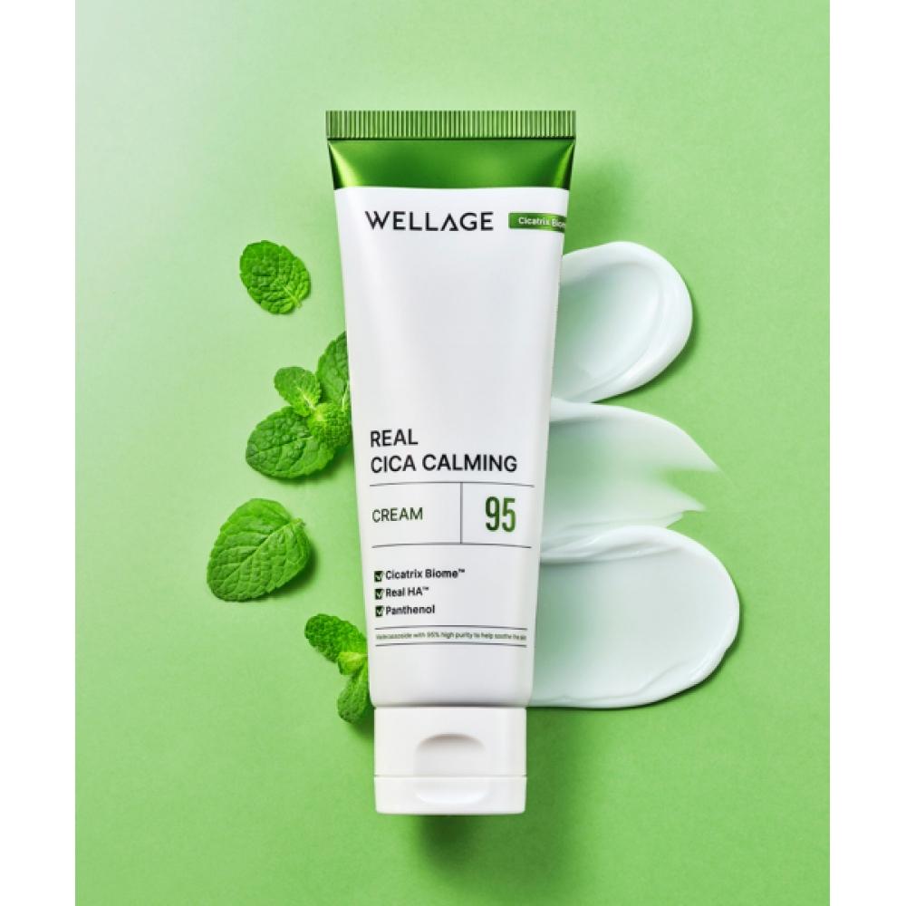 Wellage Real Cica Calming 95 Cream 80ml  +20ml Extra Gift 