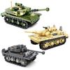Military WW2 MOC Army King Tiger Tank 99A Main Battle Tanks M1A2 Tank Soldiers Building Blocks Bricks Set For Children Toys