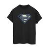 DC Comics Womens/Ladies Superman Indigo Blue Logo Cotton Boyfriend T-Shirt