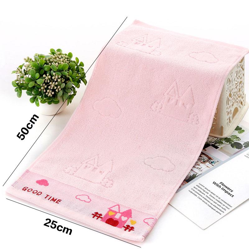 JJYY New 2 Styles of Pure Cotton Children’s Towel 25*50 Soft and Absorbent Baby Children’s Student Face Wash Towel