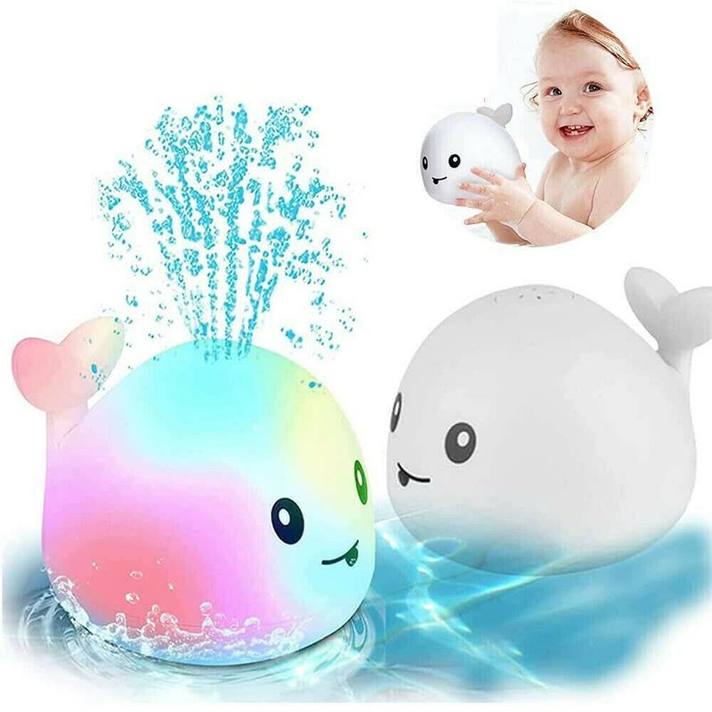 Cute Whale Baby Bathroom Toy With Colorful Lights And Music