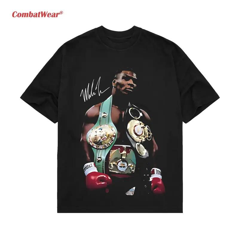Mike Tyson T-Shirt Heavyweight Champion Boxer Retro Streetwear Crewneck Mens