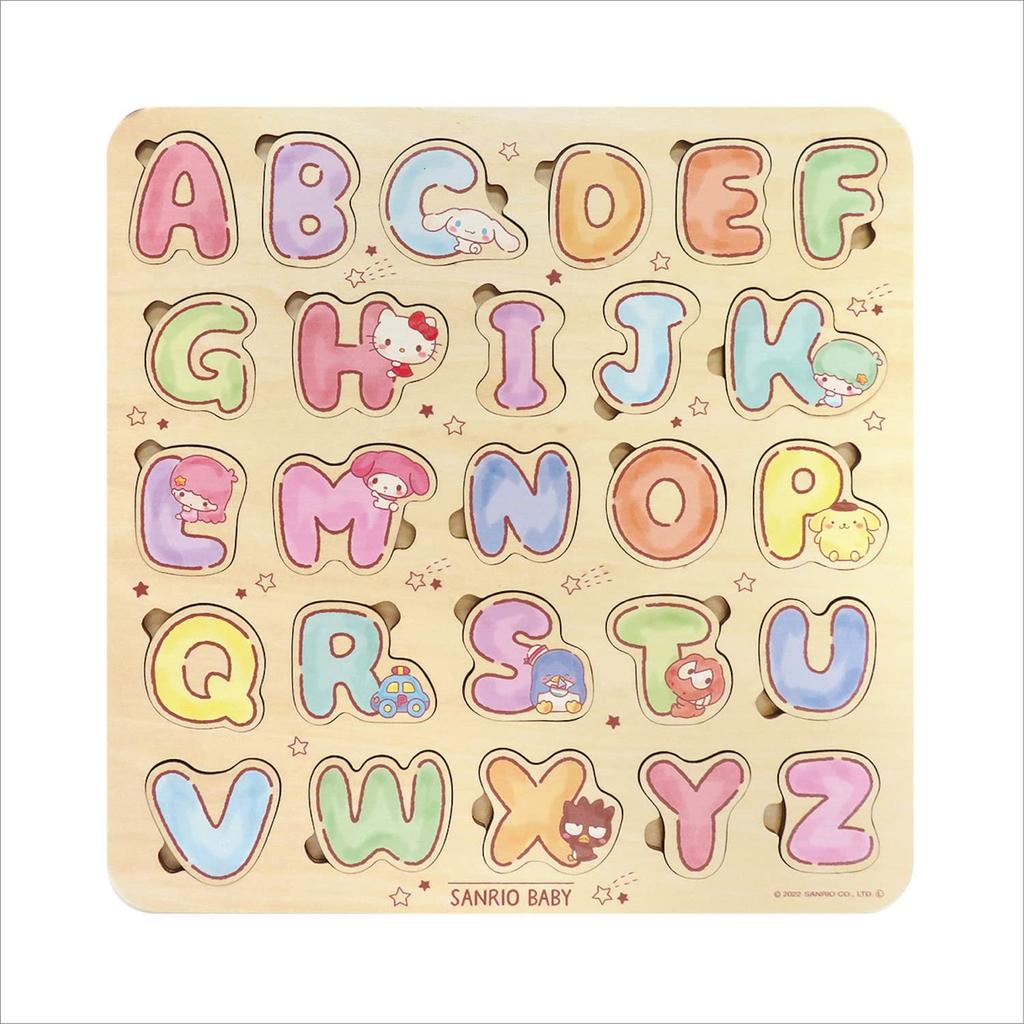 Деревянный пазл-алфавит Sanrio Baby, 26 деталей