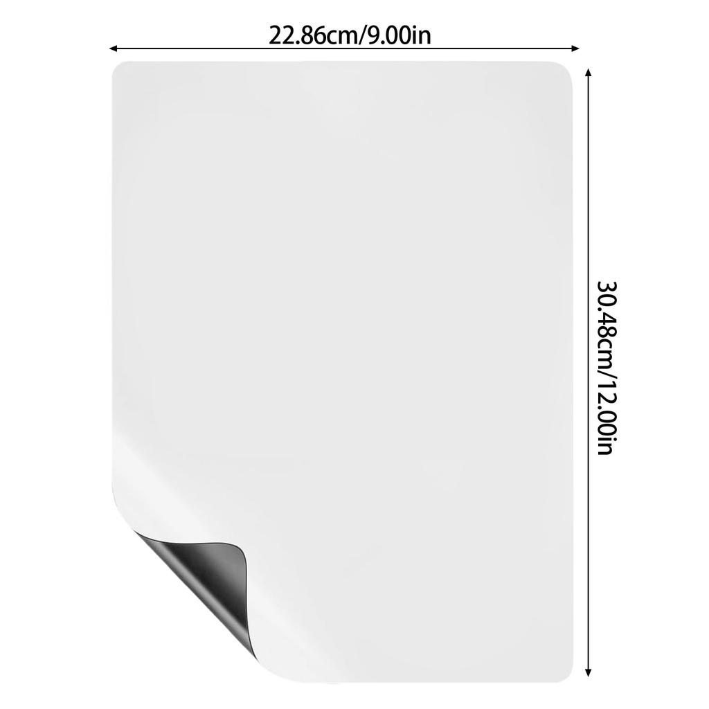 Magnetic Dry Erase Board Sheet for Refrigerator Fridge Magnetic Whiteboard with Markers Erasers Easy To Write and Clean