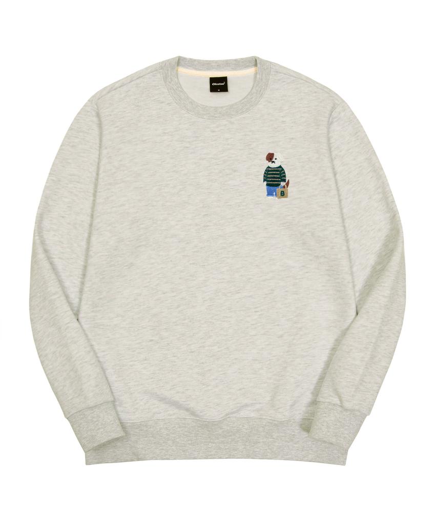 OKSTAR Mini Me Casual Brodog Embroidered Double-Sided Sweatshirt (Type B)