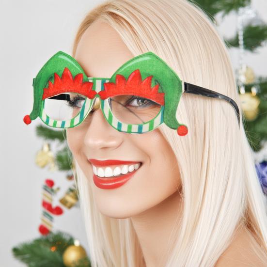 Рождественские очки, праздничные очки для вечеринок, оправа, мультяшный Санта-Клаус, снеговик, снежинка, елка, очки для лося, реквизит для фотосъемки для детей и взрослых