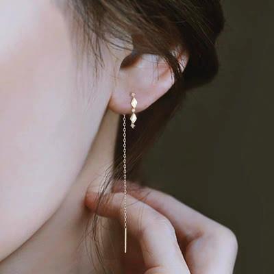 Серьги-подвески из стерлингового серебра 925 пробы с инкрустацией из циркония и бриллиантами в стиле ретро, длинные, темпераментные, с тонкими кисточками, серьги для женщин