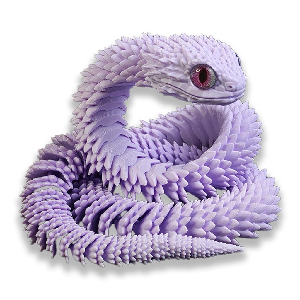60Cm 3D Printed Snake Rotatable Joints Snake Figurines Creative Home Office Desktop Crafts Ornament New Year Crafts Gift