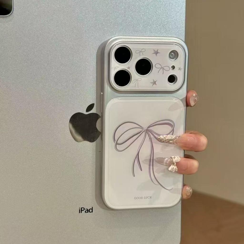 Ins бантики со звездами для iPhone17promax Apple 16/15/14 Pro чехол для телефона секунды становятся женскими
