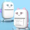 Portable Pocket Thermal Label Printer Cat Shaped USB Cable Printer Student Error Title Note