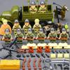Военное Оружие Строительные Блоки Армейский Солдат Тяжелая Бронированная Машина Грузовик Оружие Пушка Блоки Кукла Модель Игрушки