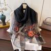 Imitation Silk Embroidered Long Silk Scarf for Women's Fashionable and Fashionable Mulberry Silk Sunscreen Scarf