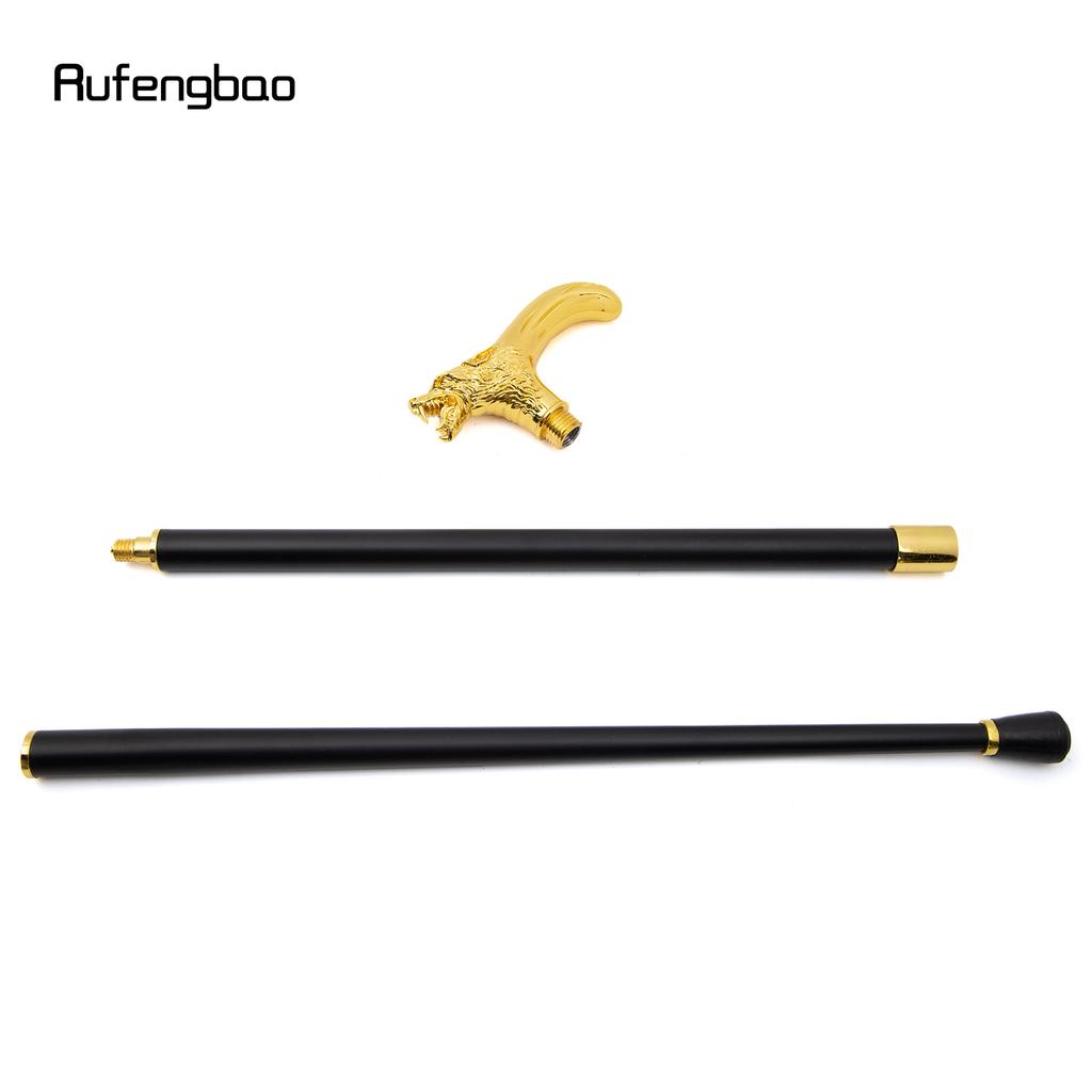 Трость для ходьбы с золотой головой волка, модная декоративная трость для джентльмена, элегантная трость для косплея, набалдашник 92 см