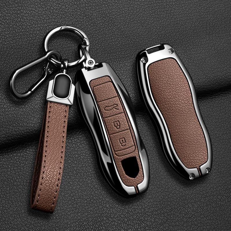 AABKR1 Car Key Case Cover For Porsche Cayenne 958 911 Lepin 996 Macan Boxster Panamera 997 944 924 Panamera 718 971 9YA Protect Keychai
