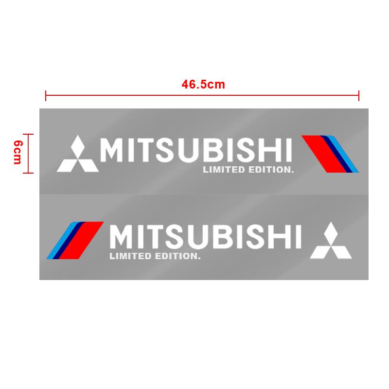 2 шт. Светоотражающая наклейка на боковую дверь автомобиля, графика кузова, виниловая декаль для Mitsubishi ASX Lancer L200 Pajero Sport Attrage Mirage Eclipse