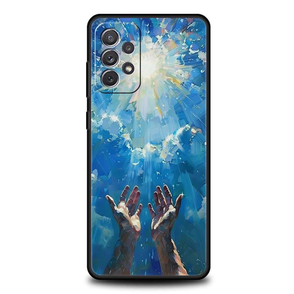 Христианский религиозный чехол с Иисусом для Samsung A51 A71 A21S A12 A11 A15 A25 A31 A41 A23 A33 A53 A73 A05S A13 5G A35 A55