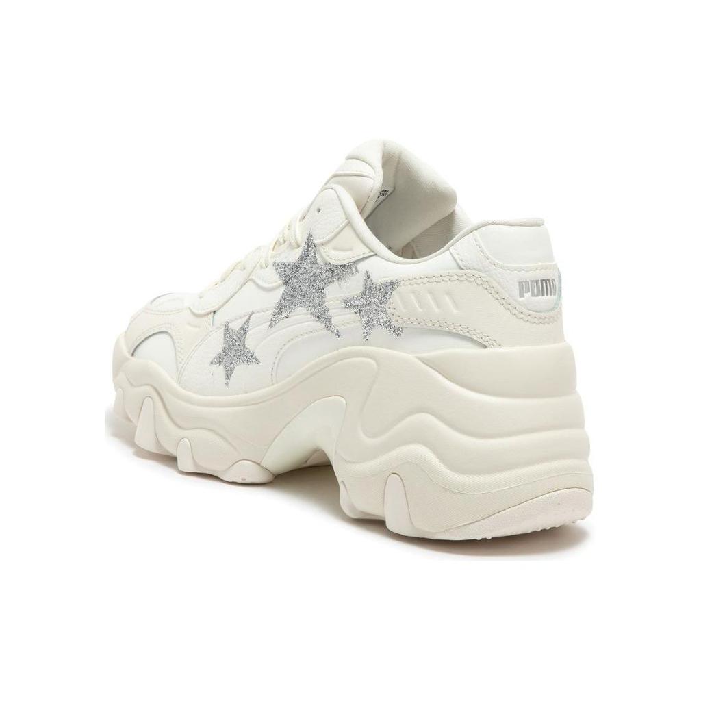 Puma Pulsar Wedge Star Frosted Ivory Silver Женские кроссовки Кремовые 398675-01