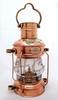 Brass & Copper Anchor Oil Lamp ~ Nautical Maritime Ship Lantern ~ Boat Light