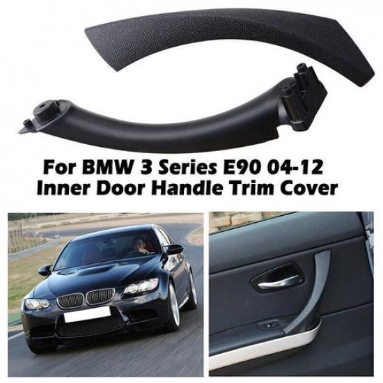 Black FOR BMW E90 328i Inner&Outer Door Panel Handle Pull Trim Cover Left side