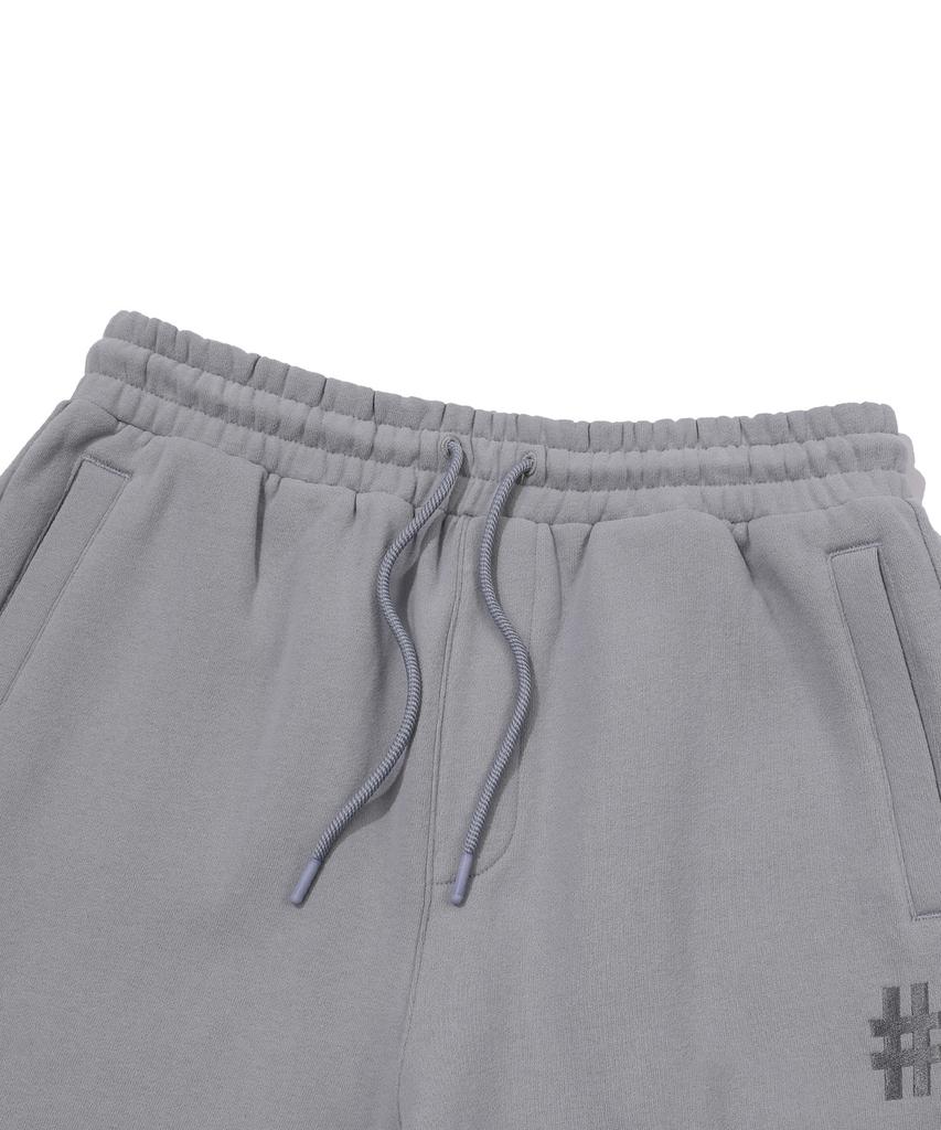 BEENTRILL Базовые спортивные штаны с начесом и логотипом-хэштегом (Светло-серый)