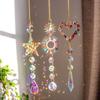 DIY Gardening Sun Catcher Shiny Crystal Wind Chime Colorful Hanging Catcher Ornaments  Outdoor
