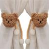 2Pcs Ins Cartoon Bear Curtain 3D Bear Curtain Tieback Window Curtain Buckles  Curtain Decor