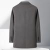 FAPAI Men's Merino Wool Blazer Collar Overcoat
