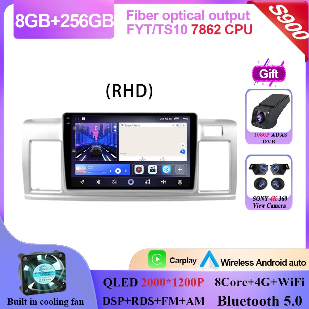 Carplay Android 14 для Toyota Raum 2 Z20 2003 - 2011 RHD Android Auto Radio Stereo Multimedia Player Navigation GPS NO 2din DVD