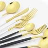36pcs Mint Green Gold Mirror Dinnerware Set Cutlery Sets Stainless Steel Flatware Set Dinner Knife Forks Spoons Tableware Gifts