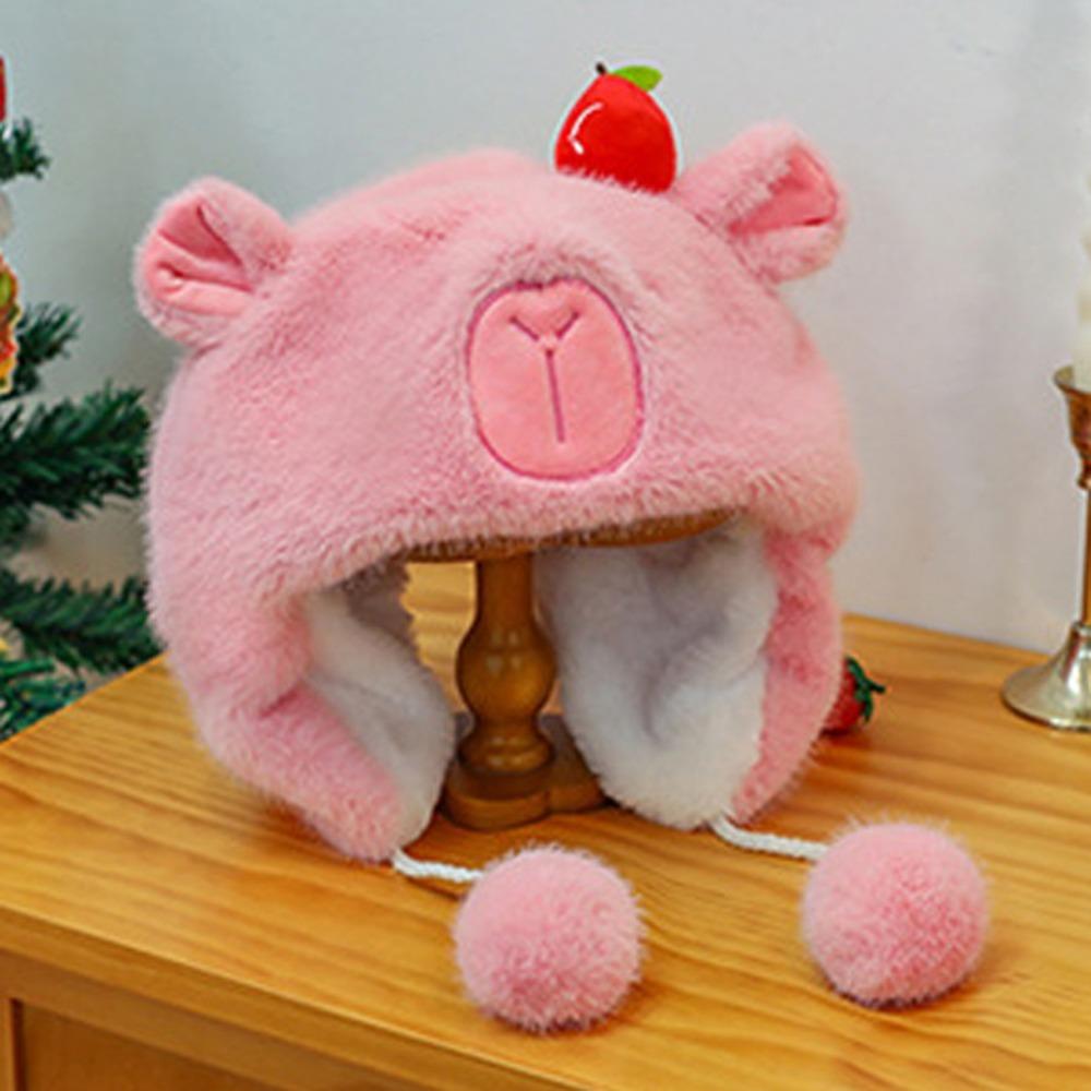 Merry Christmas Capybara Plush Doll Elk Capybara Fluffty Doll Capybara Plush Toy  Birthday Gift