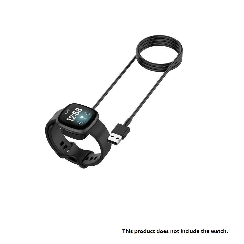 2PCS Wired Charger For Fitbit Sense/ Fitbit Versa3 Watch USB Fast Charging Dock Cable 1M